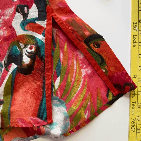 Kikisol Parrot Print Long Tunic, Size Medium - Picture 7 of 9